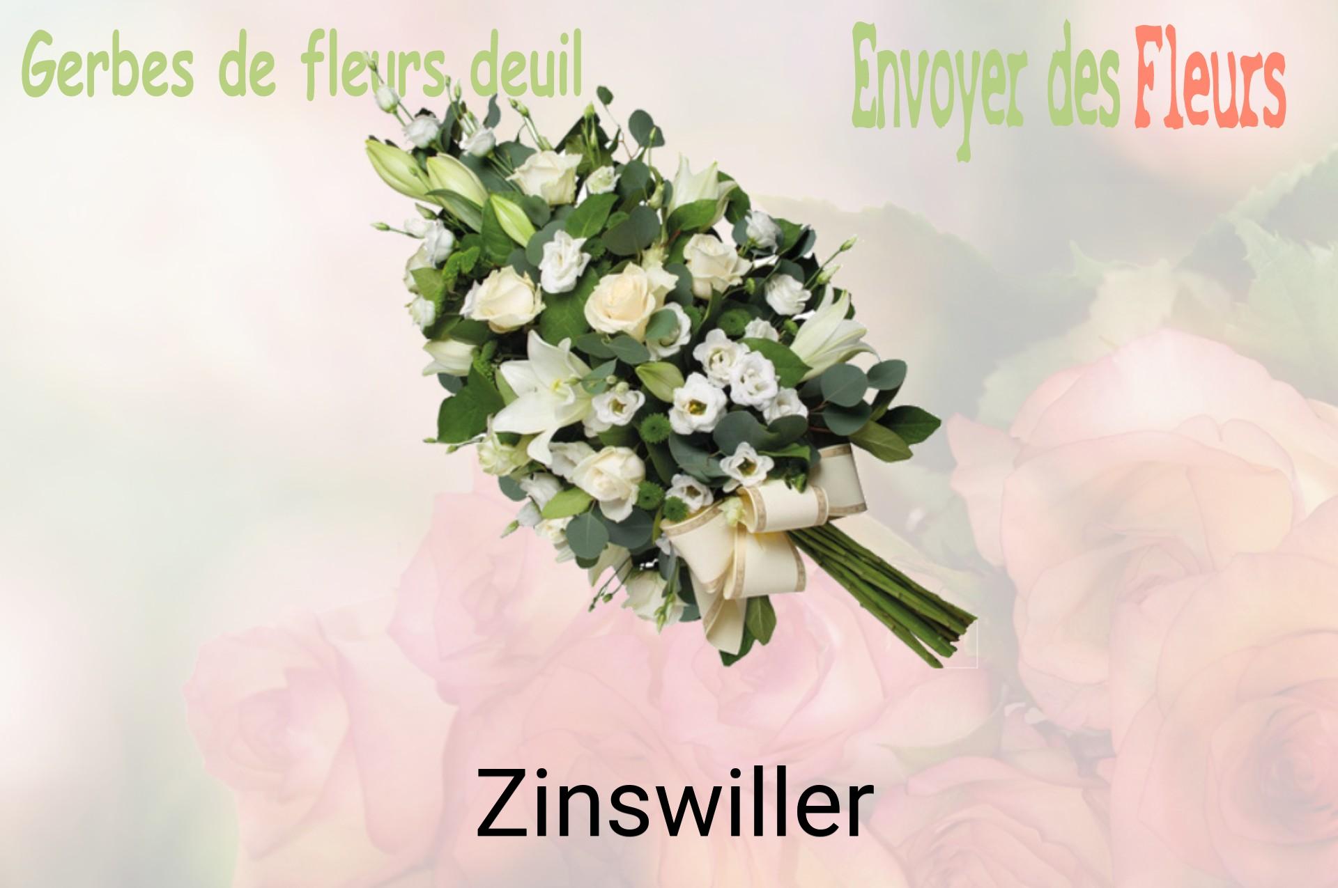 Gerbe de fleurs de deuil livrée à Zinswiller